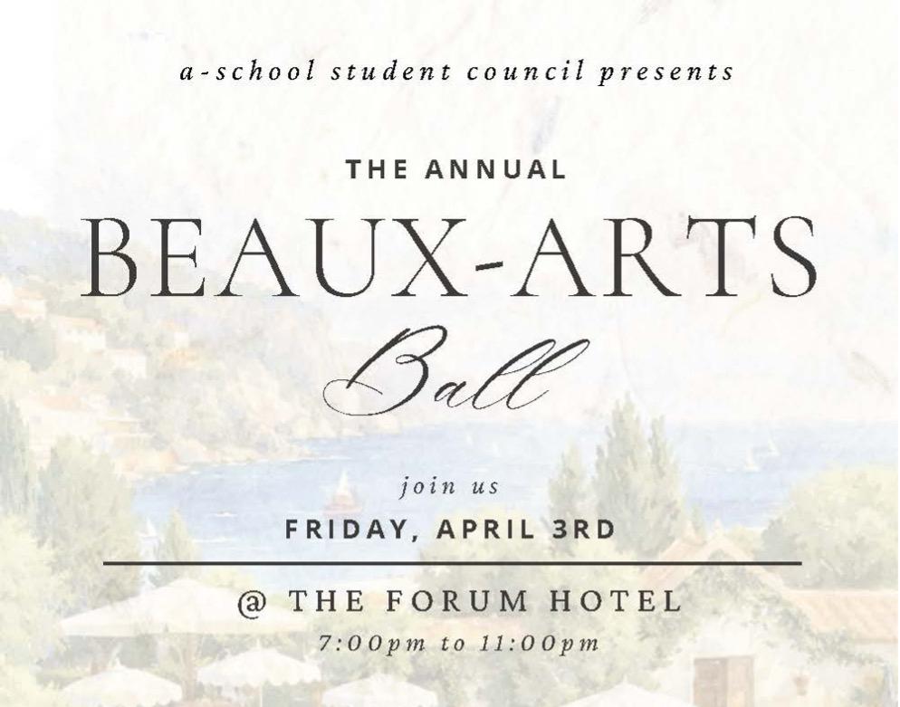 Beaux Arts Ball 2026 Invite Graphic