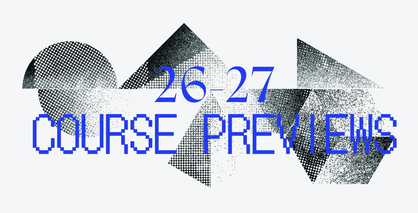 Graphic Header with the words "26-27 Course Previews"
