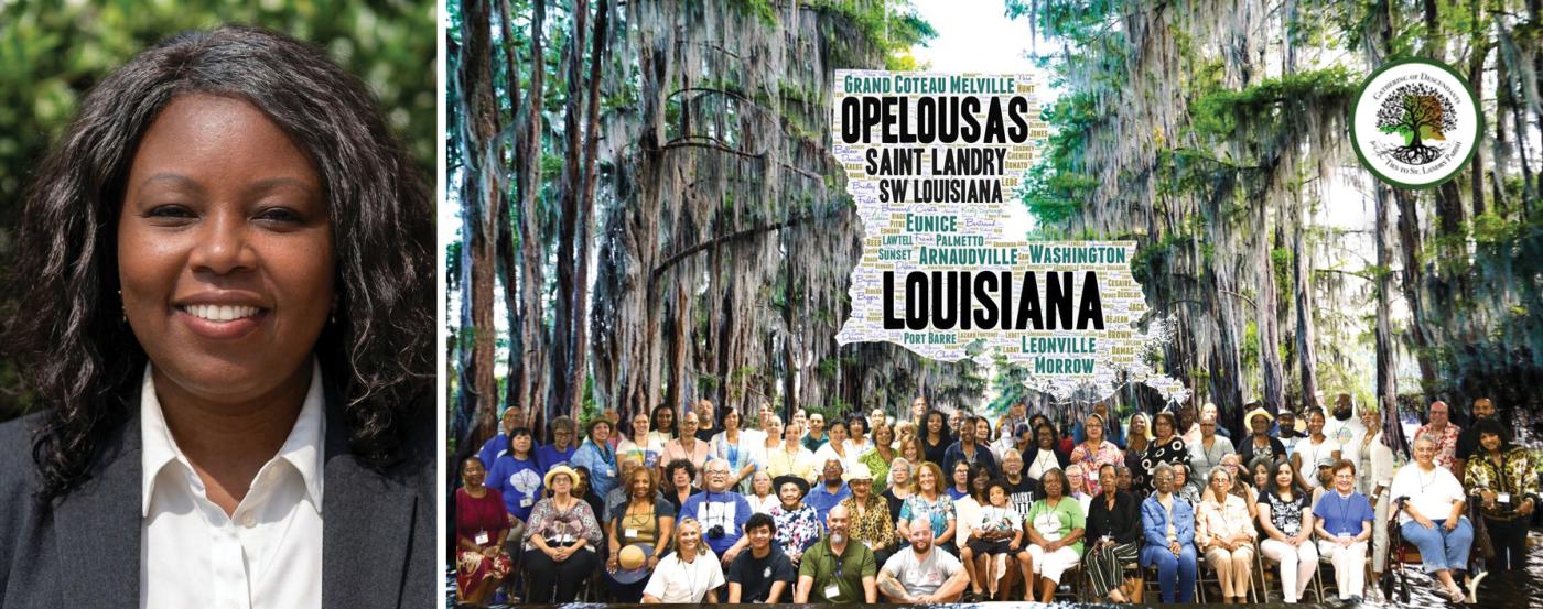 OPI Grantee - Headshot and image of Descendant Gathering