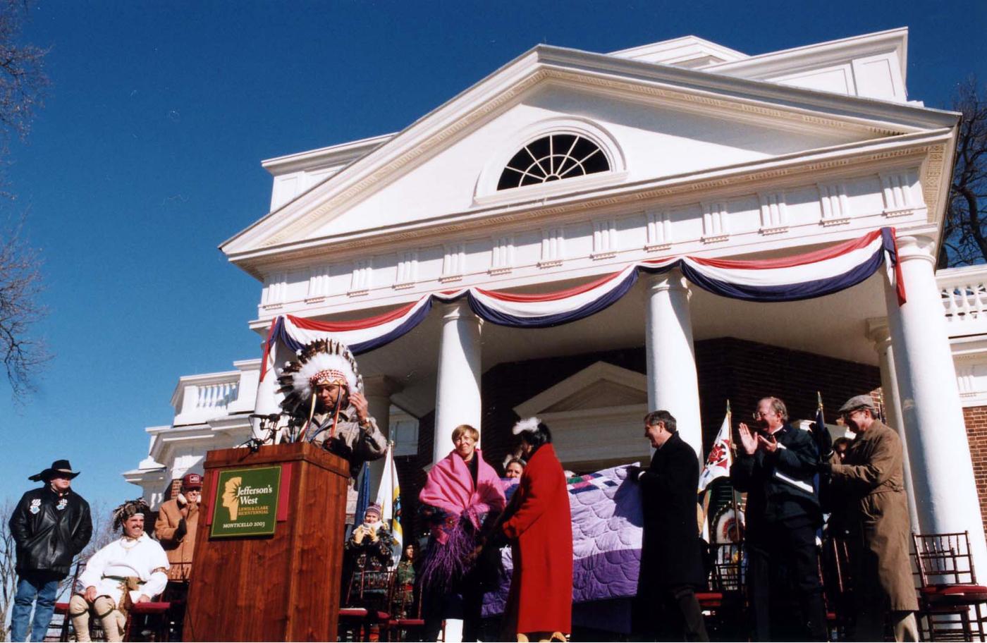 Image of Tribes in front of Monticello