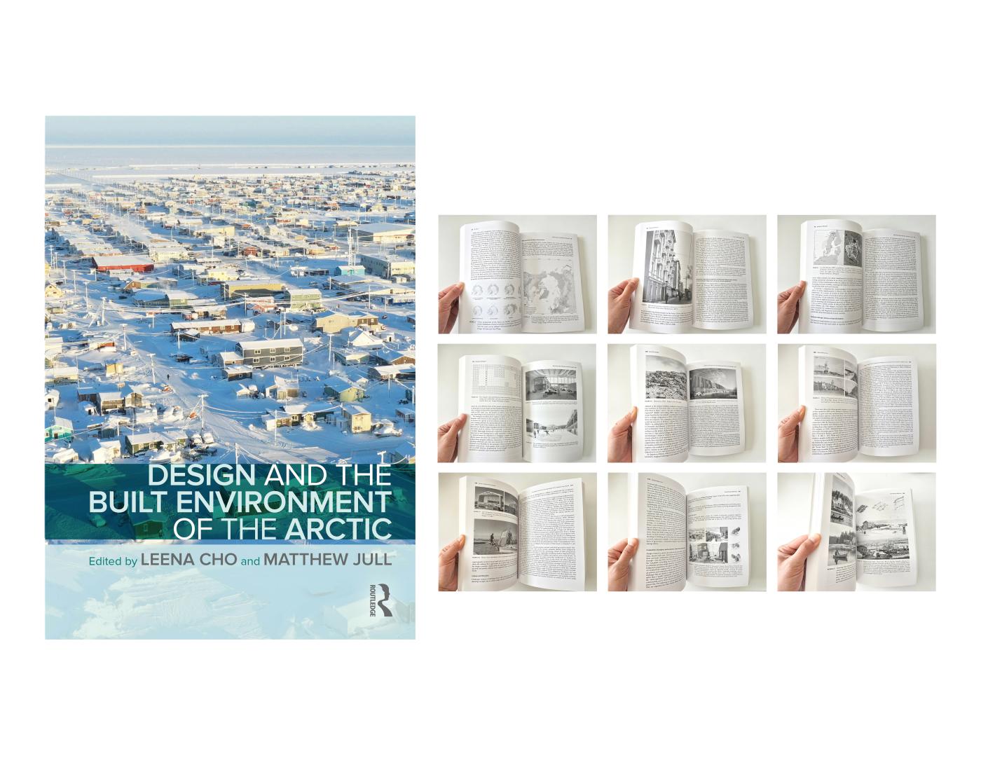 Book cover and spread - Design and the Built Environment of the Arctic