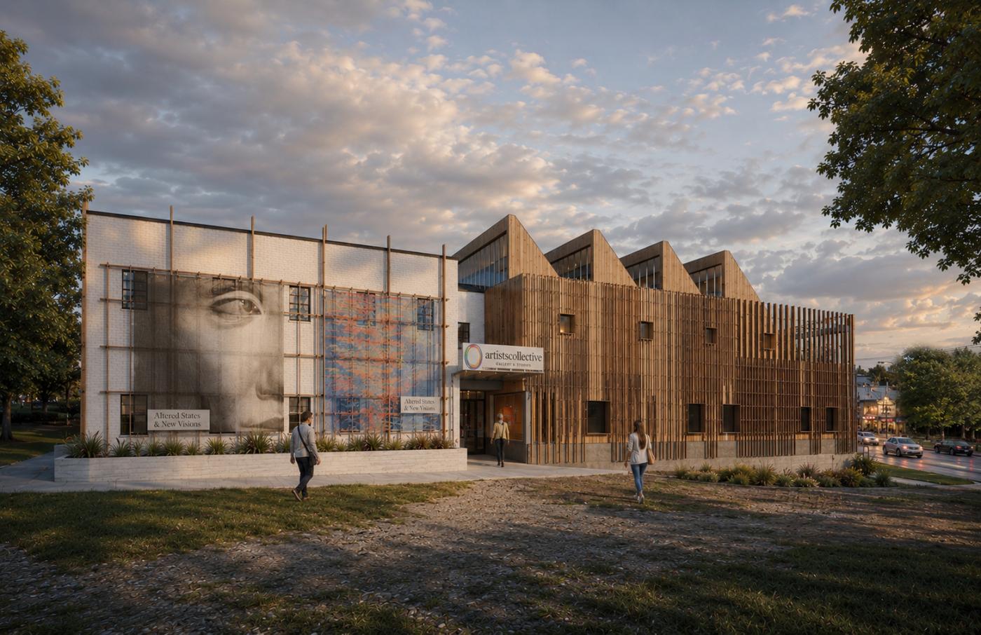Rendering of Artist Collective Spartanburg Renovation and Expansion by Seth McDowell