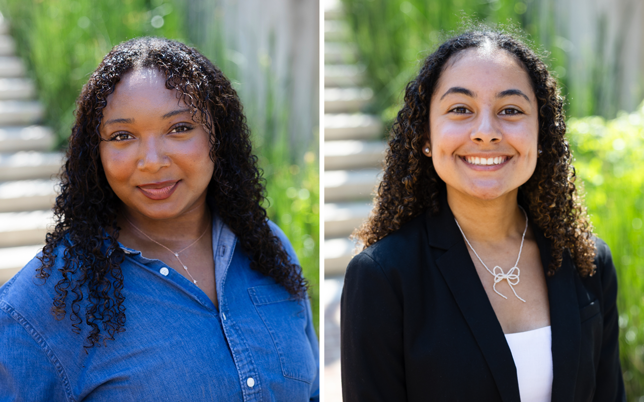 Composite of two headshots of School of Architecture students Kaitlyn Johns (left) and Julia Miller (right).