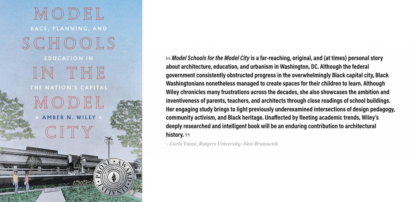 Model Schools Book Cover at left and praise about the book (quote) at right